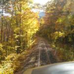 Conway Scenic Railroad from the engine cab.