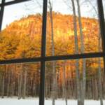 Sunrise on Whitehorse Ledge, mid Nov.  Kitchen window.