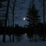 Eastern night sky in winter from our front porch.